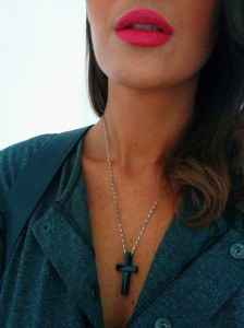 The perfect lipstick for this outfit is LANCOME  L' Absolu Velours 375