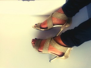 My lovely golden heels ...bought from zara